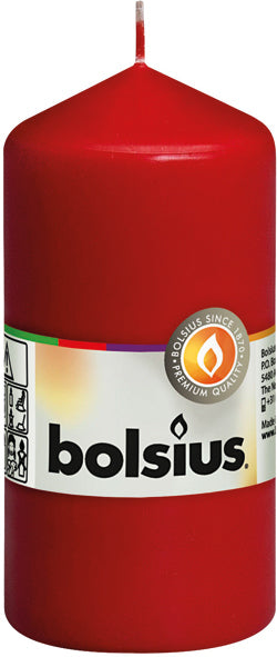 Bougie pilier 120 mm (H) x 58 mm (DM), rouge