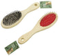 Brosse pour chien double face, 21 x 6 cm, lumière naturelle