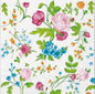 Serviettes de table premium « Mélange floral », paquet de 20, 33 x 33 cm