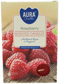 Bougies chauffe-plat parfumées à la framboise (6 pièces) dans une boîte pliable
