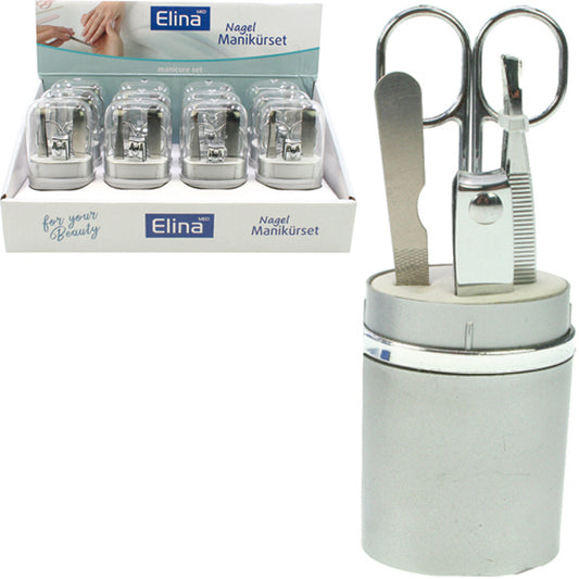 Kit de manucure pour ongles 4 pièces. dans un étui de 13 cm i. Displ.