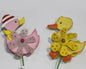 Petit moulin à vent en forme de canard, en bois, 9,5 x 5,5 x 38 cm