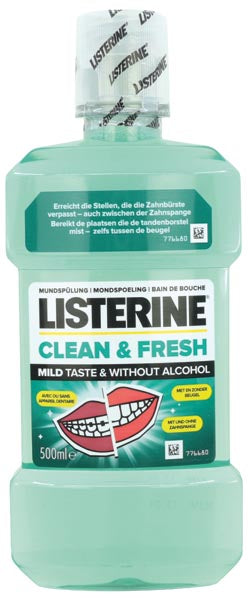 Bain de bouche Listerine 500 ml Clean&Fresh Doux
