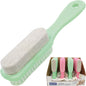 Pierre ponce avec brosse 17x3,5cm 2 couleurs assorties.
