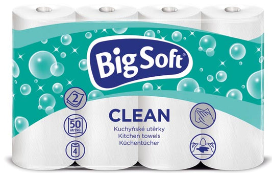 Rouleau de papier toilette double épaisseur Big Soft, 4 x 50 feuilles