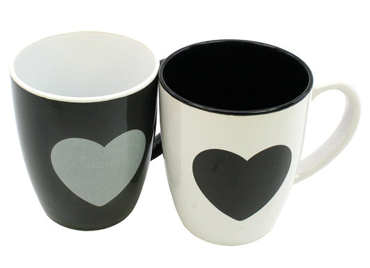 Mug en forme de cœur, environ 350 ml, 12 x 11 x 8,5 cm