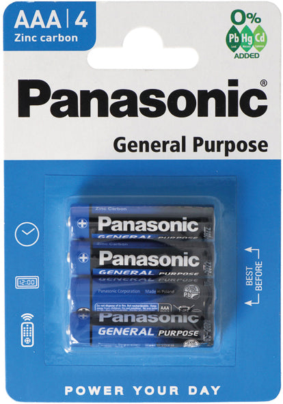 Piles PANASONIC Micro AAA, lot de 4
