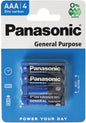 Piles PANASONIC Micro AAA, lot de 4