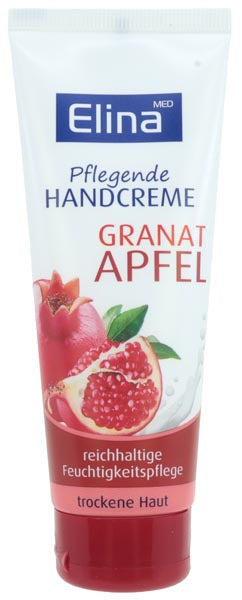 Crème mains Elina à la grenade, tube de 75 ml