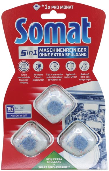 Comprimés nettoyants pour machines Somat, paquet de 3