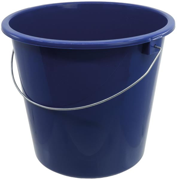 Seau de 5 litres avec poignée en métal, bleu