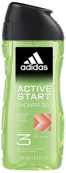 Gel douche Adidas 250 ml 3 en 1 Active Start