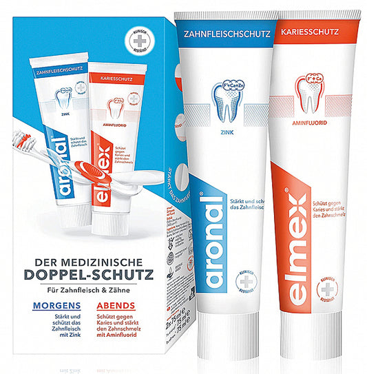 Dentifrice Elmex+Aronal 75 ml, lot de 2