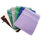 Gant de toilette bordé 20x15cm couleurs assorties