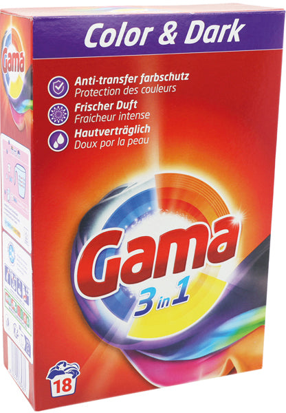 Lessive Gama Color 18 WL, paquet de 1,08 kg