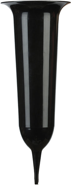 Vase funéraire noir 23 cm