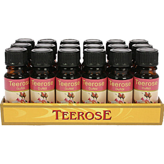 Huile parfumée à la rose thé, 10 ml, en flacon de verre