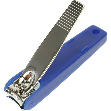 Coupe-ongles de 7 cm avec récipient de récupération, bleu