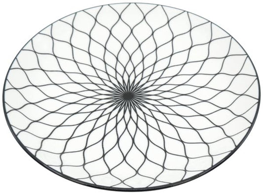Assiette 19,5 x 2,3 cm, motif design en céramique