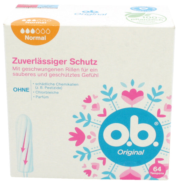 Tampons O.B. Normal, boîte de 64