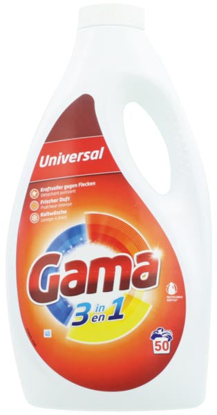 Lessive liquide universelle Gama 50WL 2,5 l