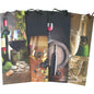 Sac cadeau à motif de bouteille et de vin, 36 x 13 x 9 cm