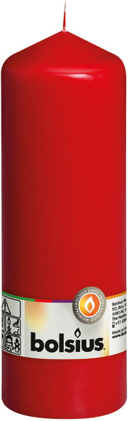 Bougie pilier 200 mm (H) x 68 mm (DM), rouge