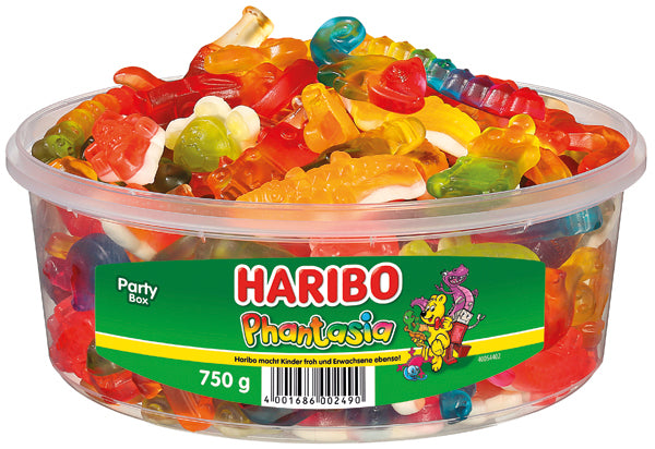 Boîte ronde de bonbons Haribo Phantasia 750g
