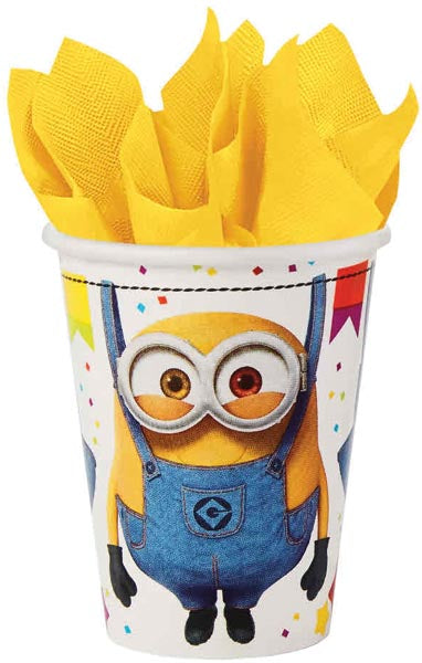 Gobelets en papier, paquet de 8, Minions, 250 ml