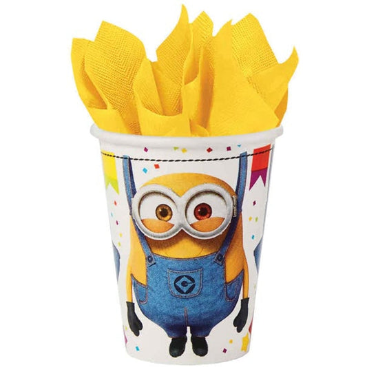 Gobelets en papier, paquet de 8, Minions, 250 ml