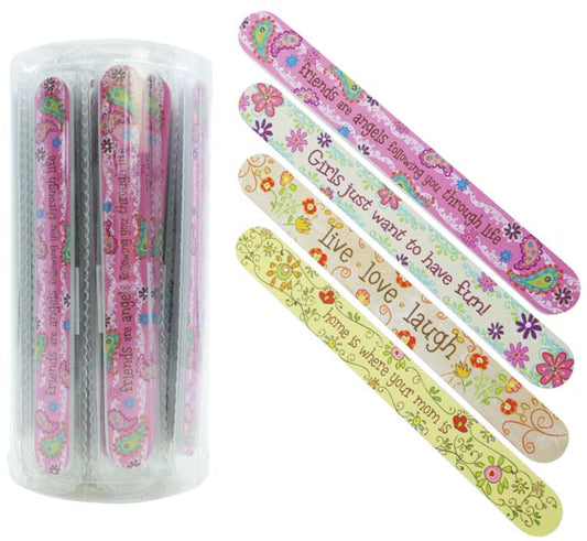 Lime à ongles en mousse souple, 18 cm, dans une boîte avec des inscriptions