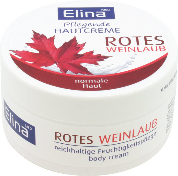 Crème Elina 150 ml, crème à la feuille de vigne rouge en boîte