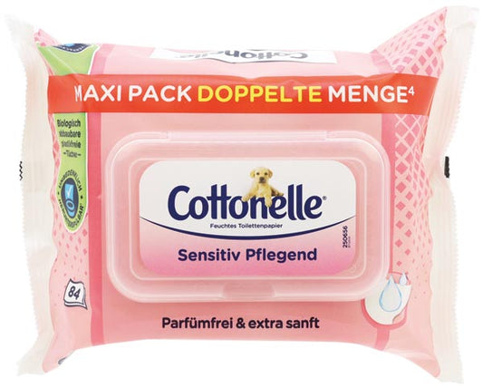 Papier toilette humide Cottonelle, 84 feuilles, saveur Sensitive