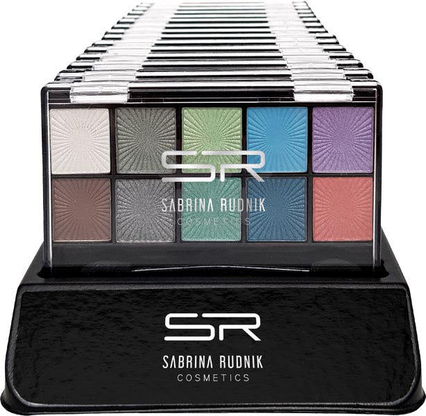 Sabrina Cosmetic Eyeshadow, lot de 10, bleu-vert