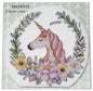 Serviettes de table premium à motif licorne 33x33cm