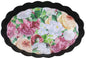Plateau ovale 36,5 x 25,5 x 2,8 cm en plastique