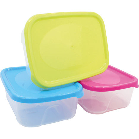 Boîte de conservation alimentaire 1 L, couleurs assorties, 18,5 x 13,5 x 6,5 cm