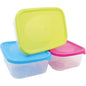 Boîte de conservation alimentaire 1 L, couleurs assorties, 18,5 x 13,5 x 6,5 cm
