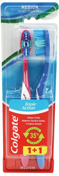 Brosse à dents COLGATE, lot de 2, triple action