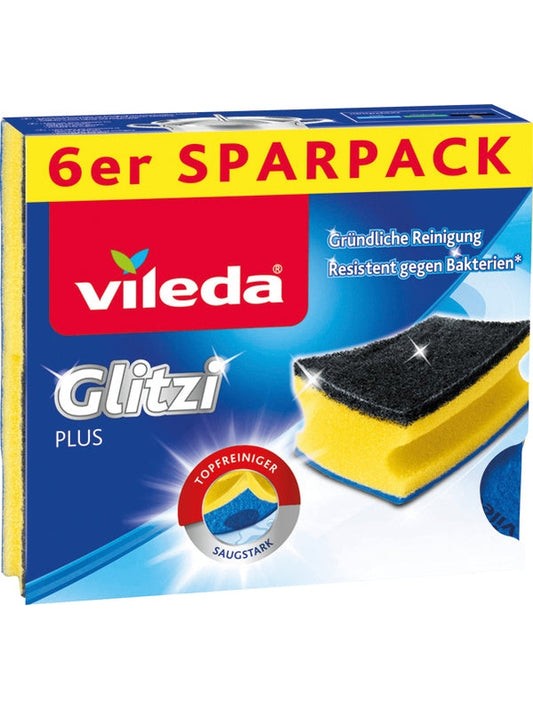 Éponge à récurer Vileda Glitzi Plus, lot de 6