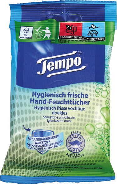 Lingettes humides Tempo Fresh To Go Protect, 10 unités.