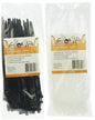 Attaches de câble, 100 pièces, 4,6 x 200 mm, assorties noir/blanc.