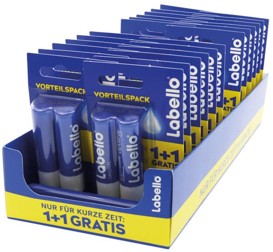 Baume à lèvres Labello, 2 x 5,5 ml, 1 acheté = 1 offert