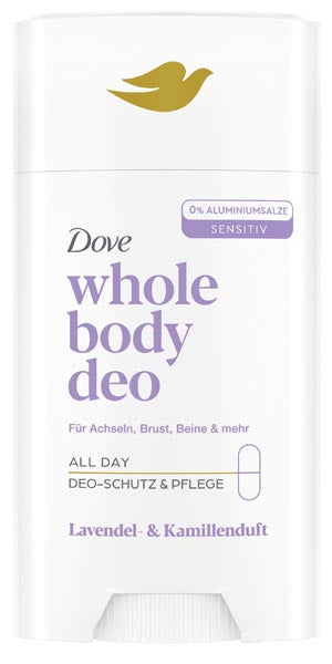 Déodorant Dove en stick pour tout le corps 75 ml Lavande et Camomille