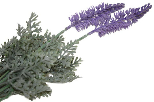 Branche de lavande 46 cm XL deux grandes fleurs de lavande