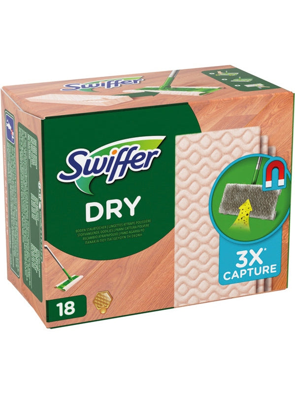 Lingettes de nettoyage Swiffer pour bois et parquet NF, lot de 18