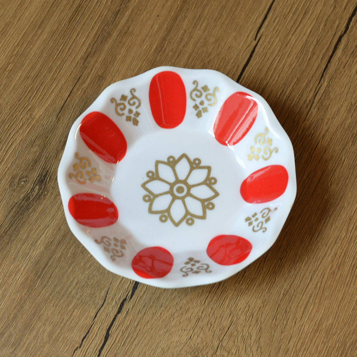 Lot de 6 sous-verres classiques en mélamine Rouge Bleu
