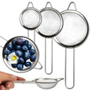 Passoires de cuisine en acier avec manche, lot de 3