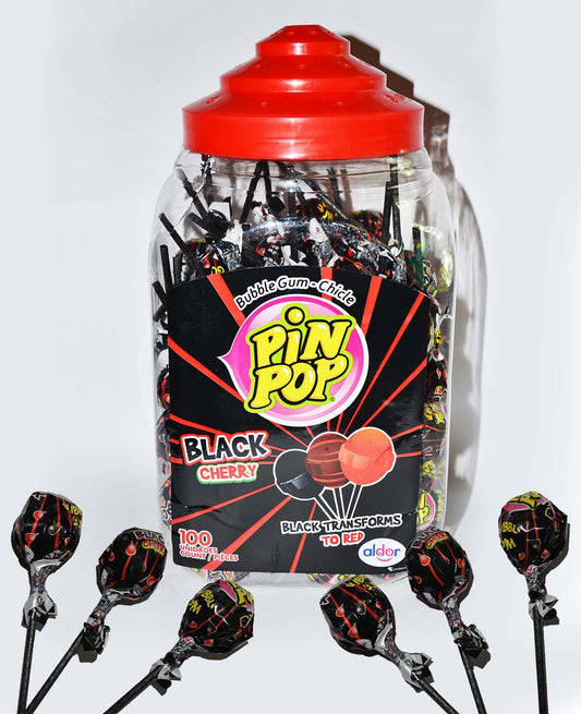 SUCETTE PIN POP BLACK CHERRY GUM