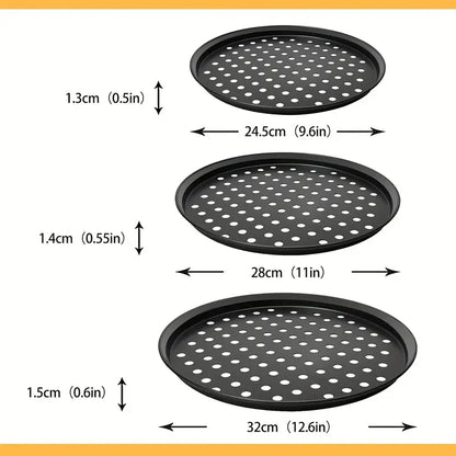 Plaque NOIRE pour pizza trous 35cm